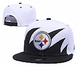 Steelers Team Logo White Black Adjustable Hat GS,baseball caps,new era cap wholesale,wholesale hats